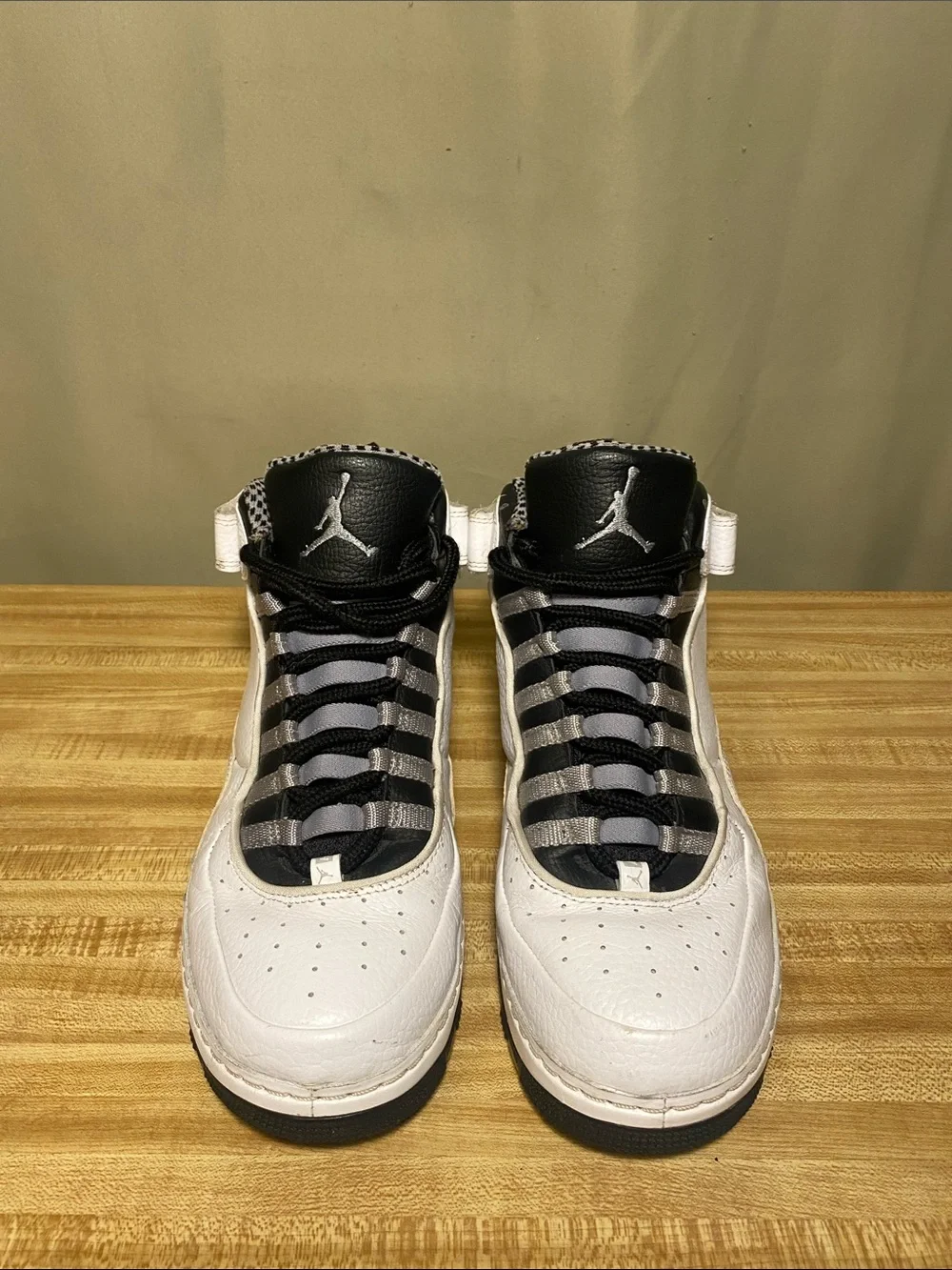 Nike Air Jordan Fusion 10 White/Black/Lt Steel Grey AJF10 414588-101 Mens 10